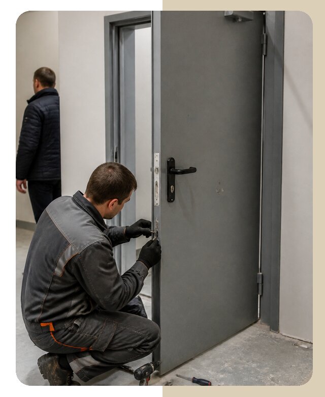 Ремонт противопожарной двери в Магадане по цене 6645 р. | ДвериЛегко-Мгд
